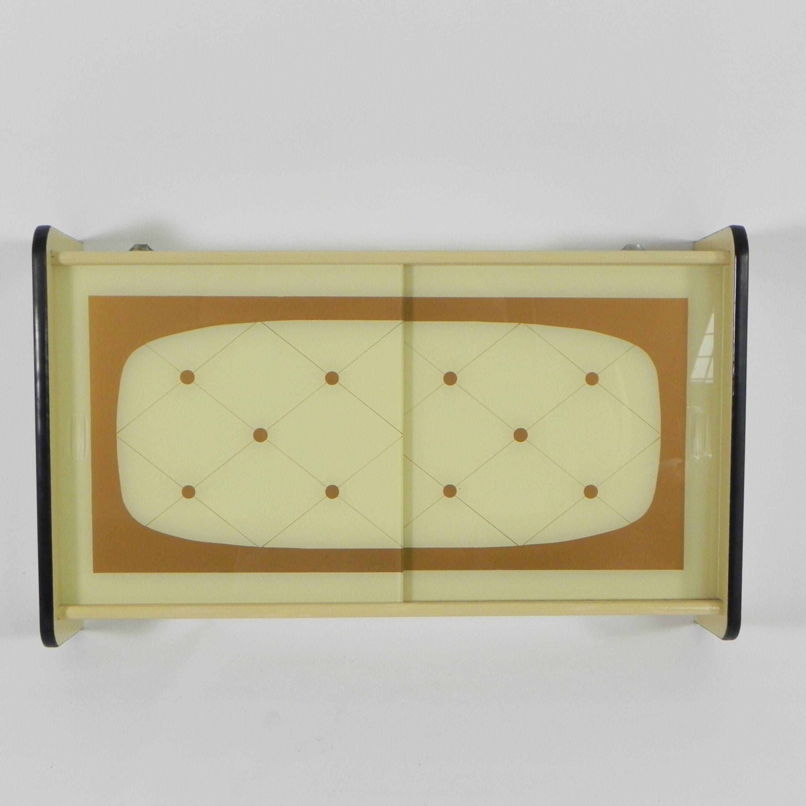Wall cabinet with sliding glass doors, 1950s
