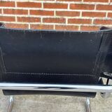 Set of 4 design cantilever chairs black and chrome design made in Italy