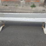 Banc ancien d'école blanc patine ancienne