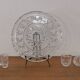 Presentation service 8 glasses and its Bohemian Cristal style dish