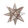 Metal and mercury glass star pendant lamp - 18 branches
