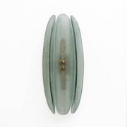 Pair of Mid-century Modern Aqua Green Murano Glass Sconc