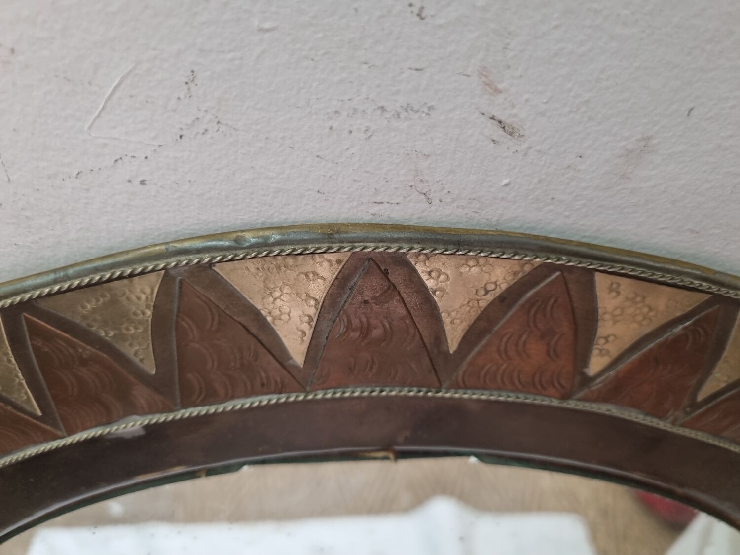 Oriental copper mirror 60x43cm