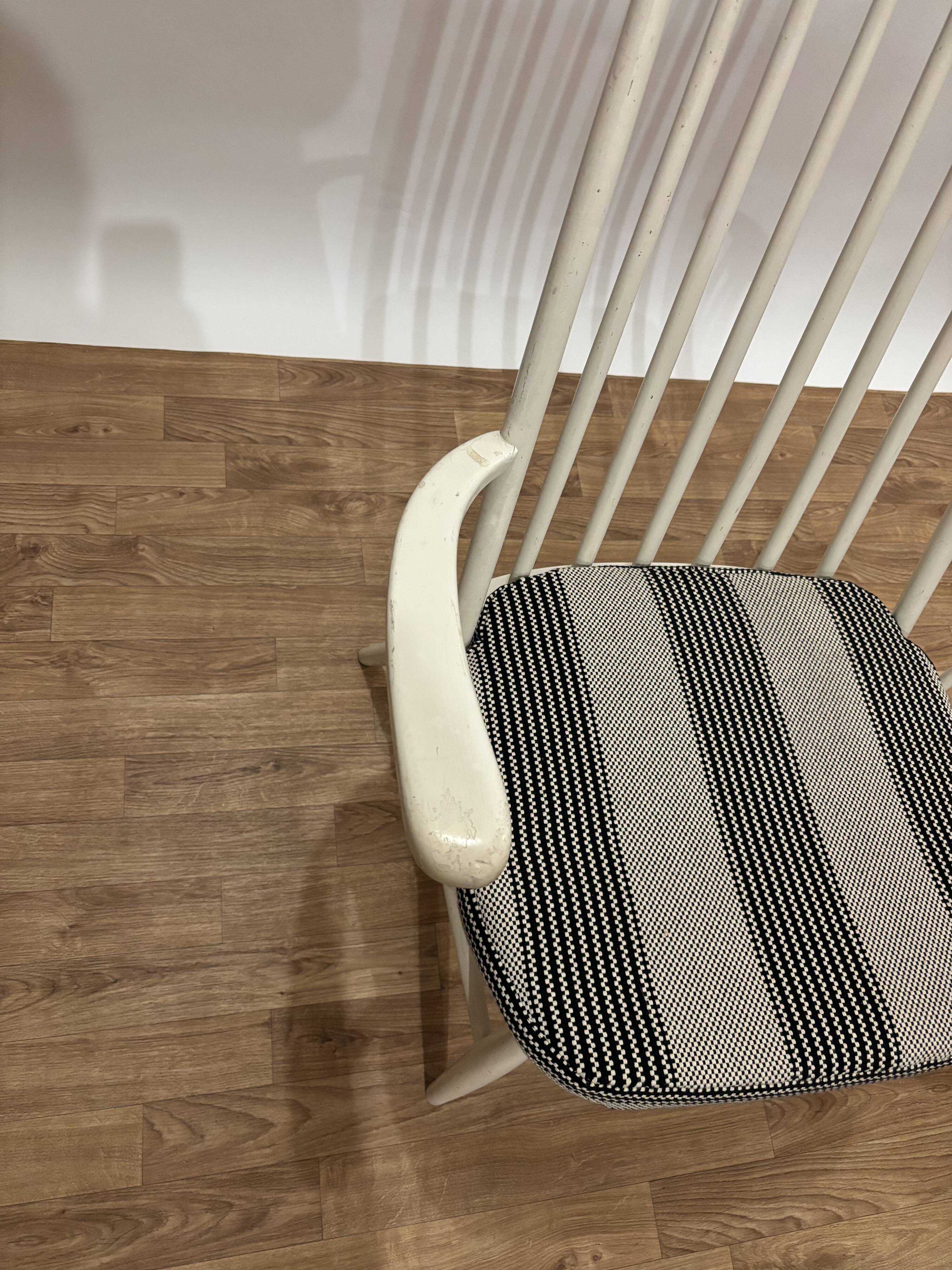 reupholstered Danish armchair