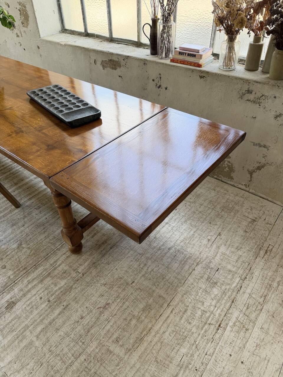Table repas style drapière noyer 2m5/3m5 1900