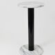 Table de piédestal / porte-plante postmoderne en marbre de Carrare blanc, Italie, années 1980