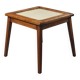 Vintage plant stand side table wood & ceramic 1950s