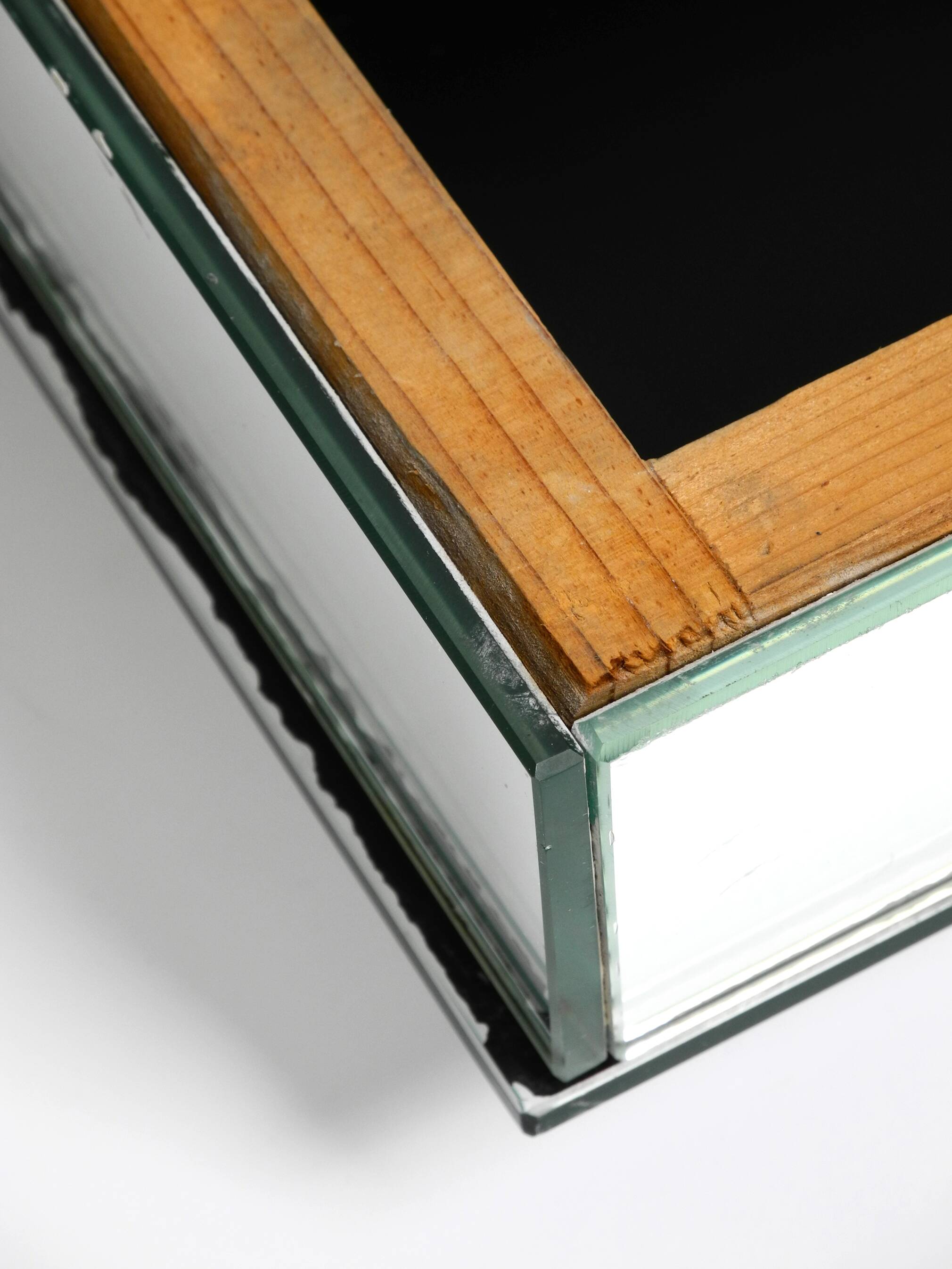 Stunning  large 1980s Italian mirror ceiling lamp in Postmodern design