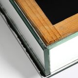 Stunning  large 1980s Italian mirror ceiling lamp in Postmodern design