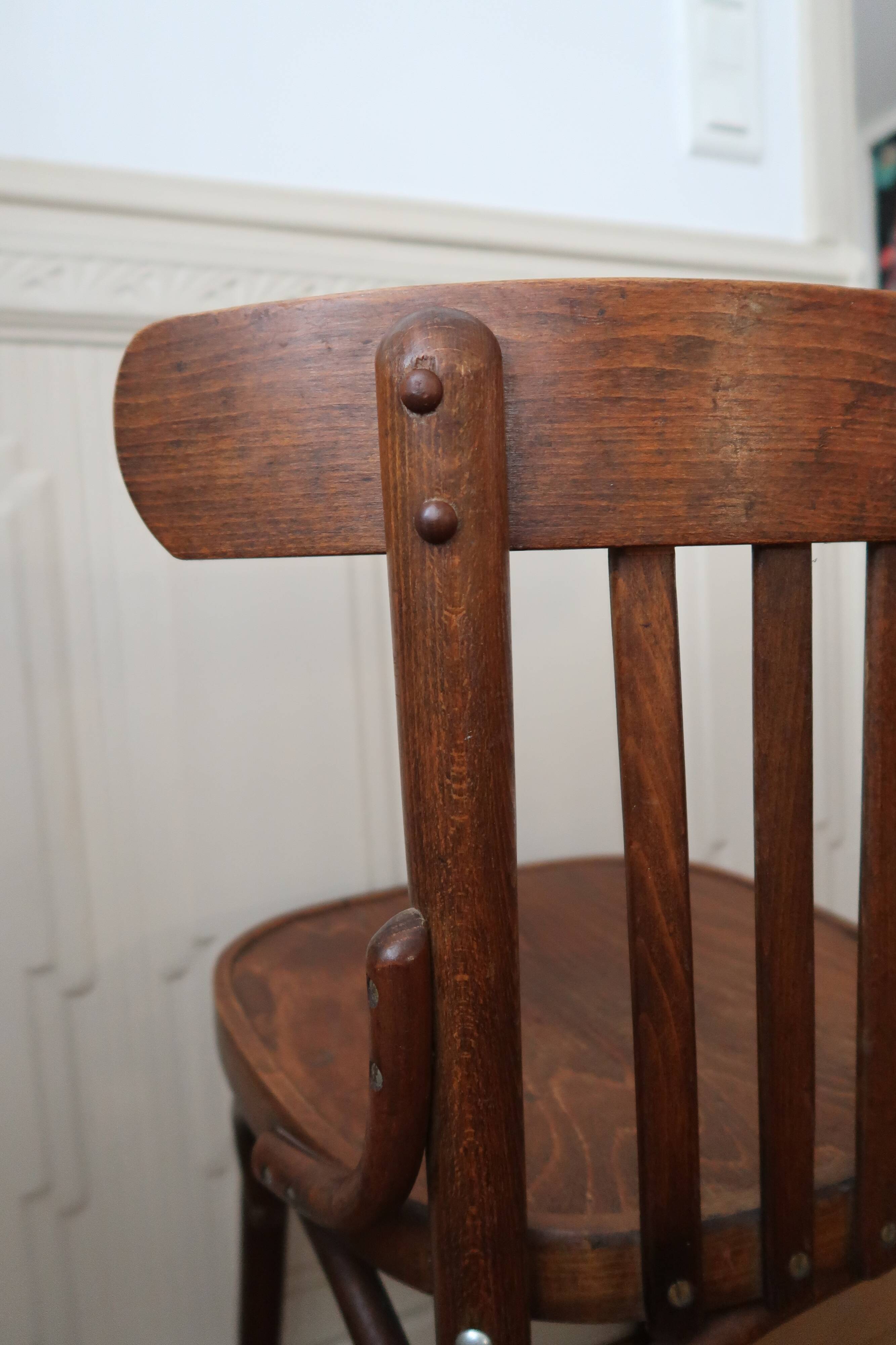 Paire de chaises bistrot couleur ébène