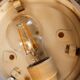 Vintage ceiling light in gold iridescent glass