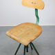 Set of 2 industrial mint green swivel chairs, 1960