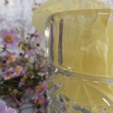 Four bohemian crystal vases