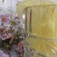 Four bohemian crystal vases