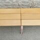 Banc d'école en bois et métal des années 80