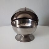 Sucrier boule vintage en inox années 80