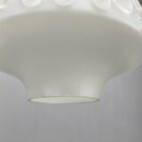 Suspended globe lamp in opaline glass, Czechoslovakian, 1970s.