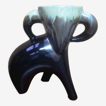 Vase zoomorphe bélier 50 60 tripode