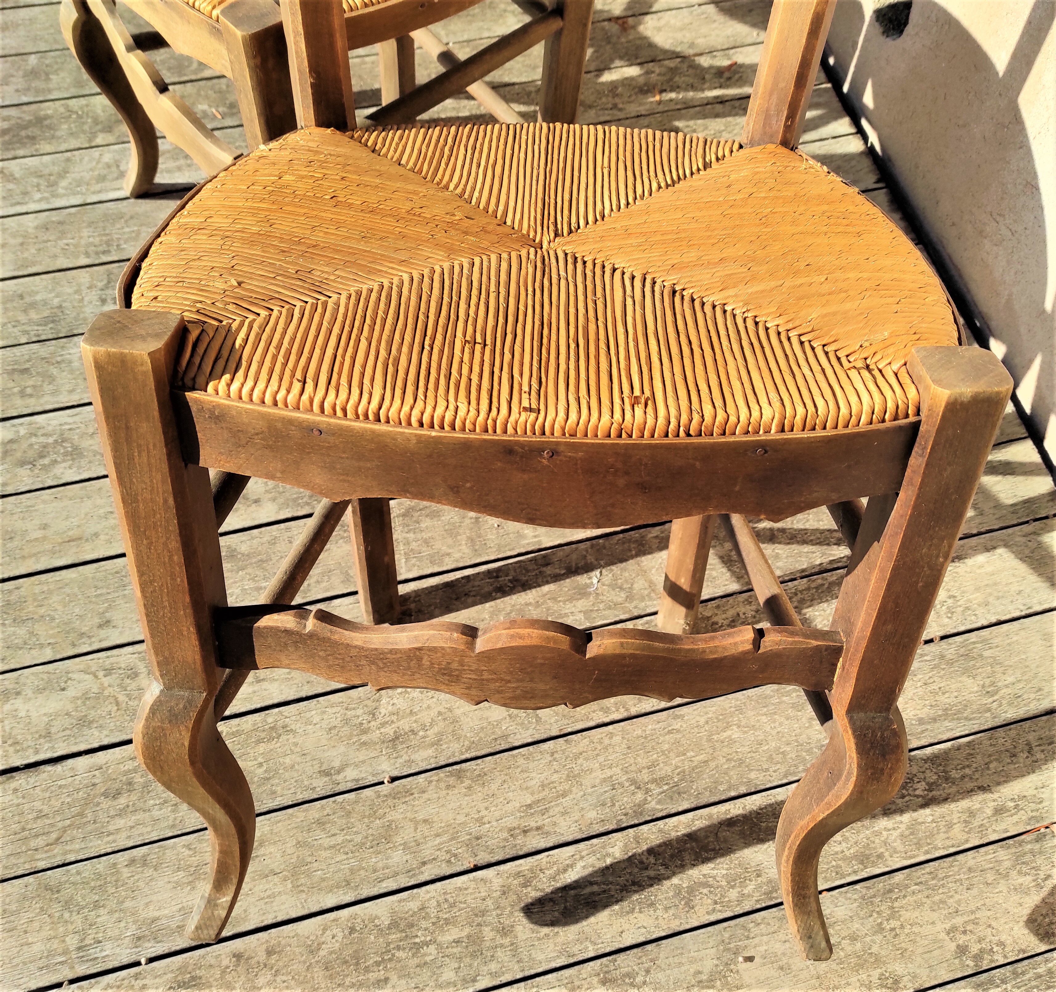 1 lot de 4 chaises rustique