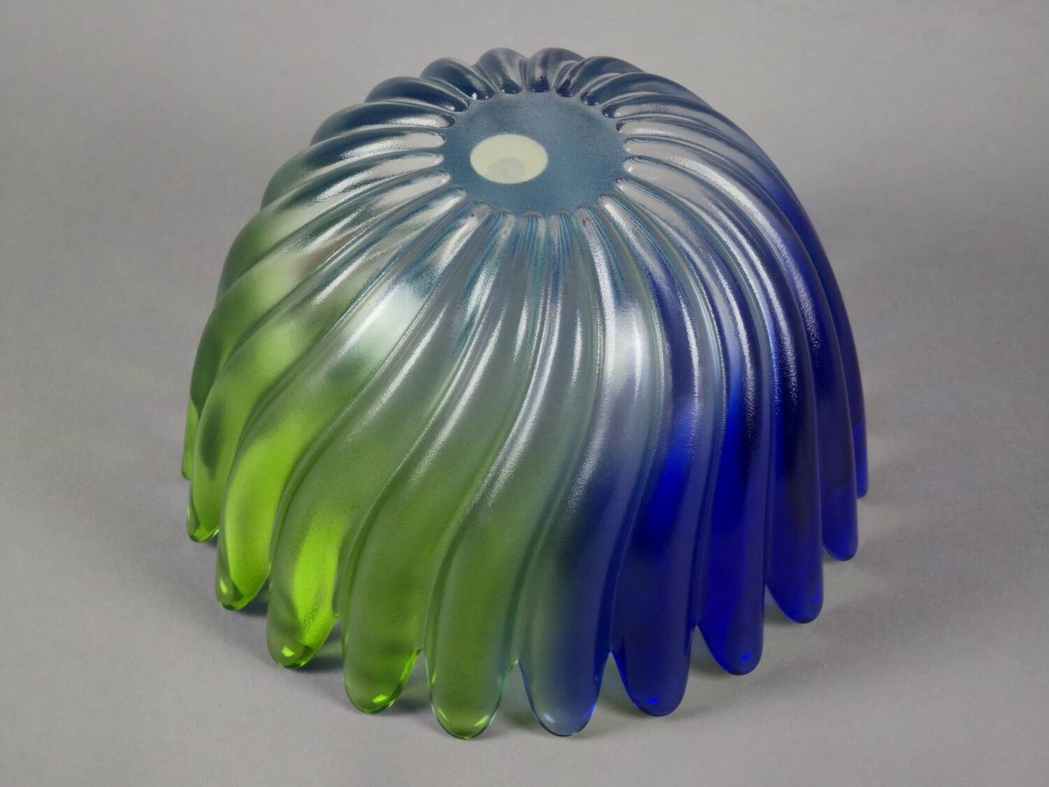 Vintage 1980s Walther Glas 'Solaris' Art Glass Swirl Bowl.