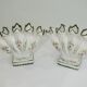Pair vase soliflore faience/vintage