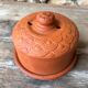 Cheese or butter bell in terracotta and its dish