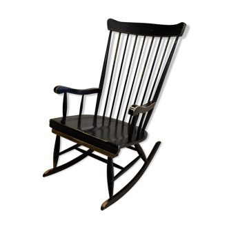 Scandinavian rocking blackened wooden