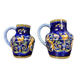 Pair of Gien Earthenware Pitchers, 20th Century