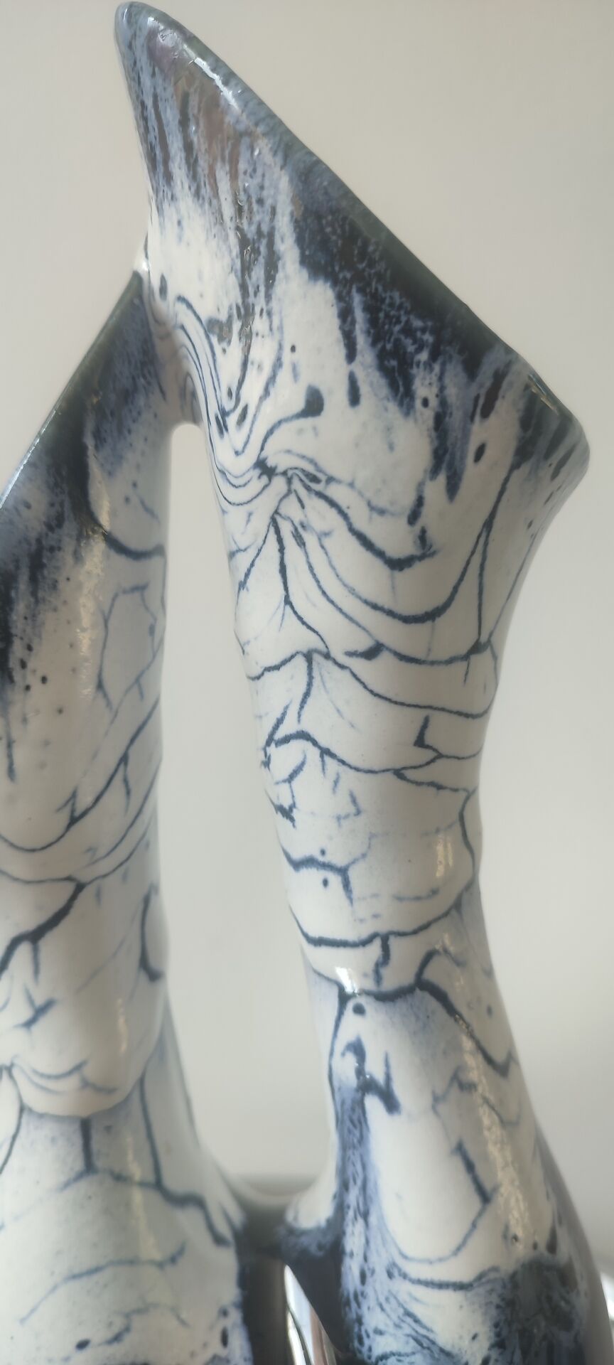 Sculptural ceramic vase Alpho (Alphonse Mouton) 24 cm