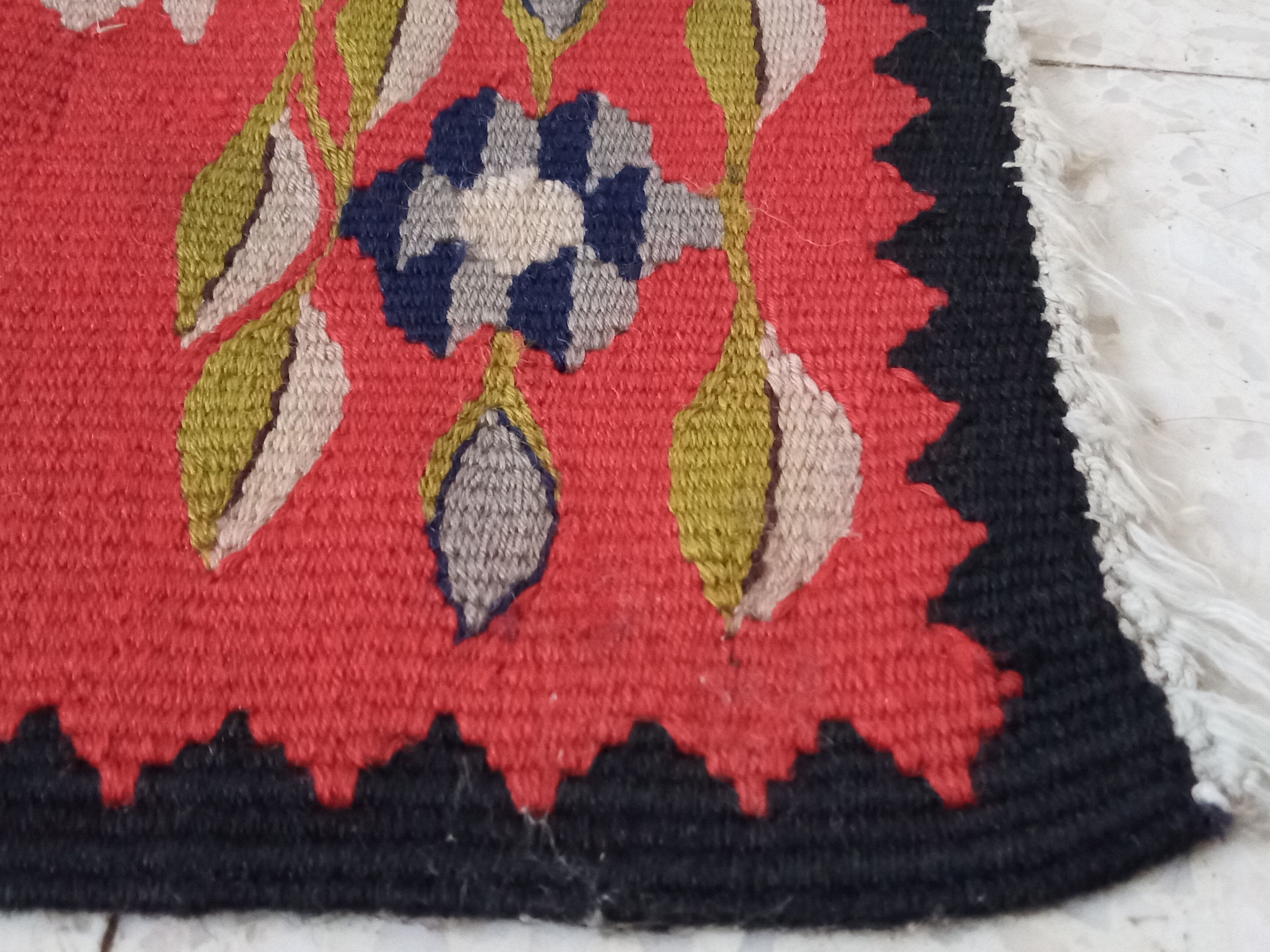 Pair of Moldovan kilim carpets
