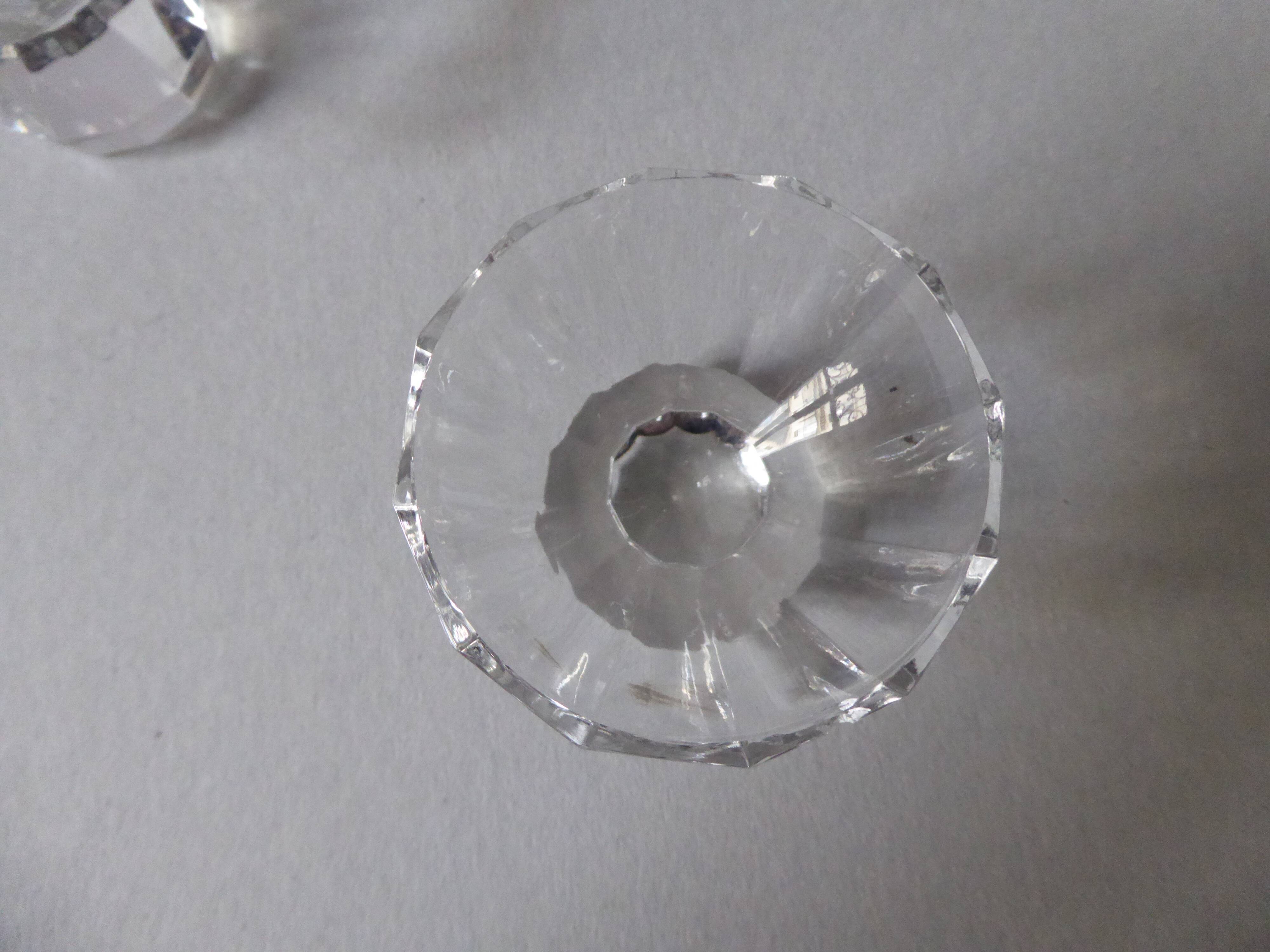 Two crystal candlesticks