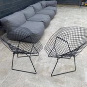 Pair of Harry Bertoia KNOLL 1950s vintage small diamond armchairs