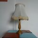 Lampe avec pied laiton et abat- jour à franges