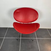 Fauteuil lounge rouge style Pierre Paulin 1980