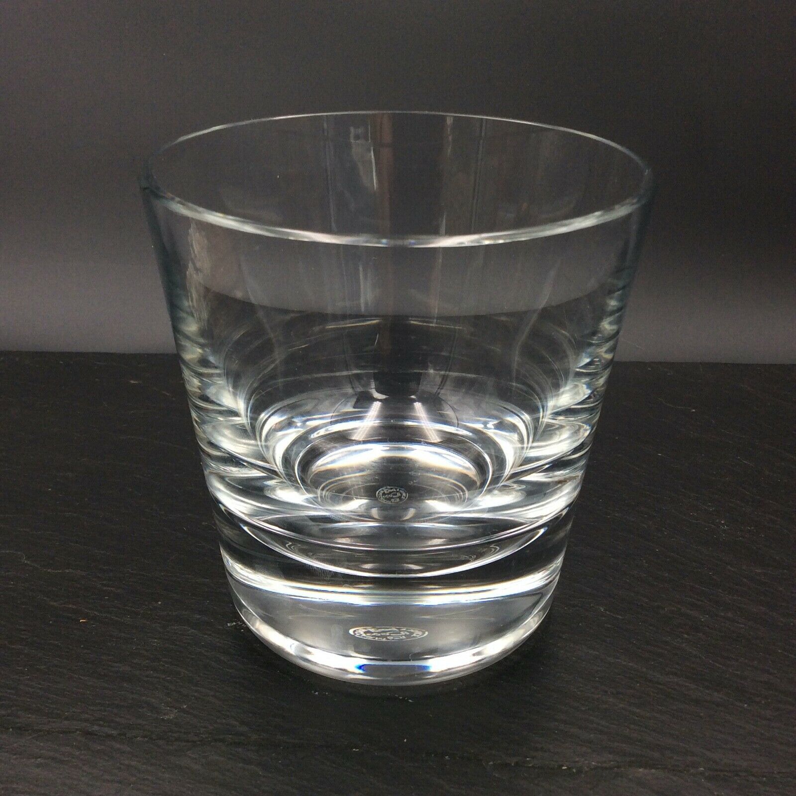 Crystal vase signed Baccarat France deco design vintage