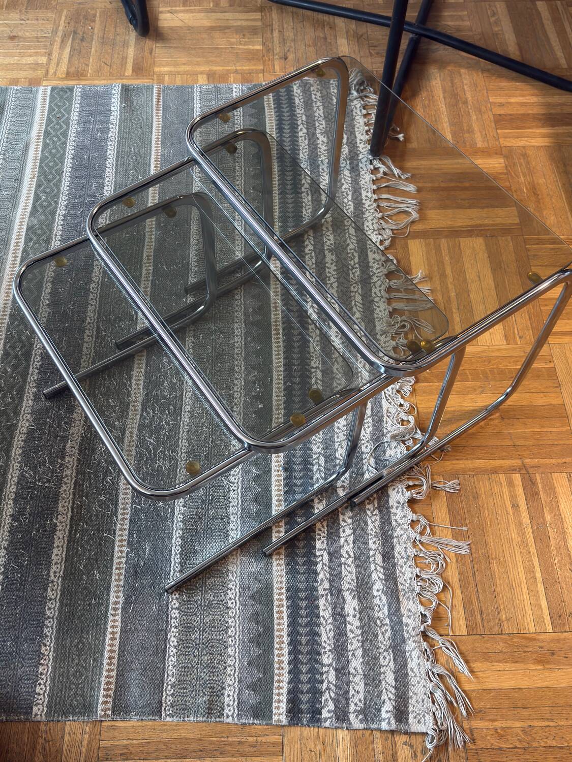 Vintage nesting tables from the 1970s.