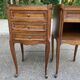 2 Louis XV bedside tables made of curved solid oak with drawers from 1960.
