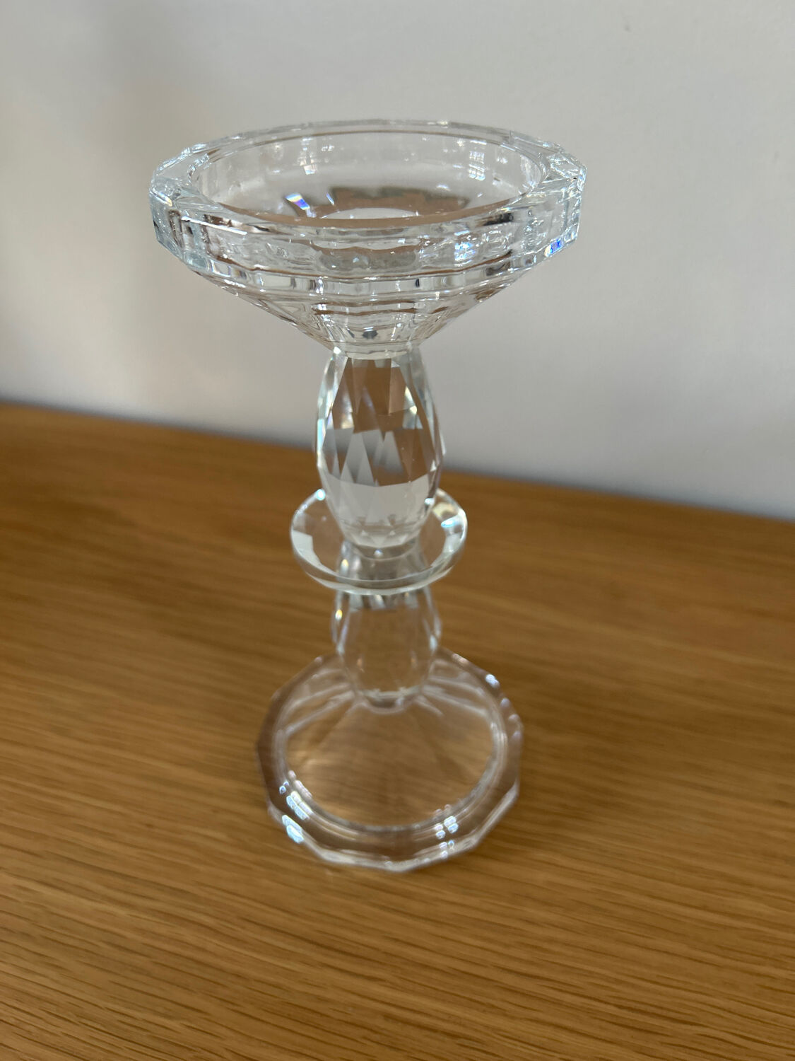 Faceted crystal candlestick