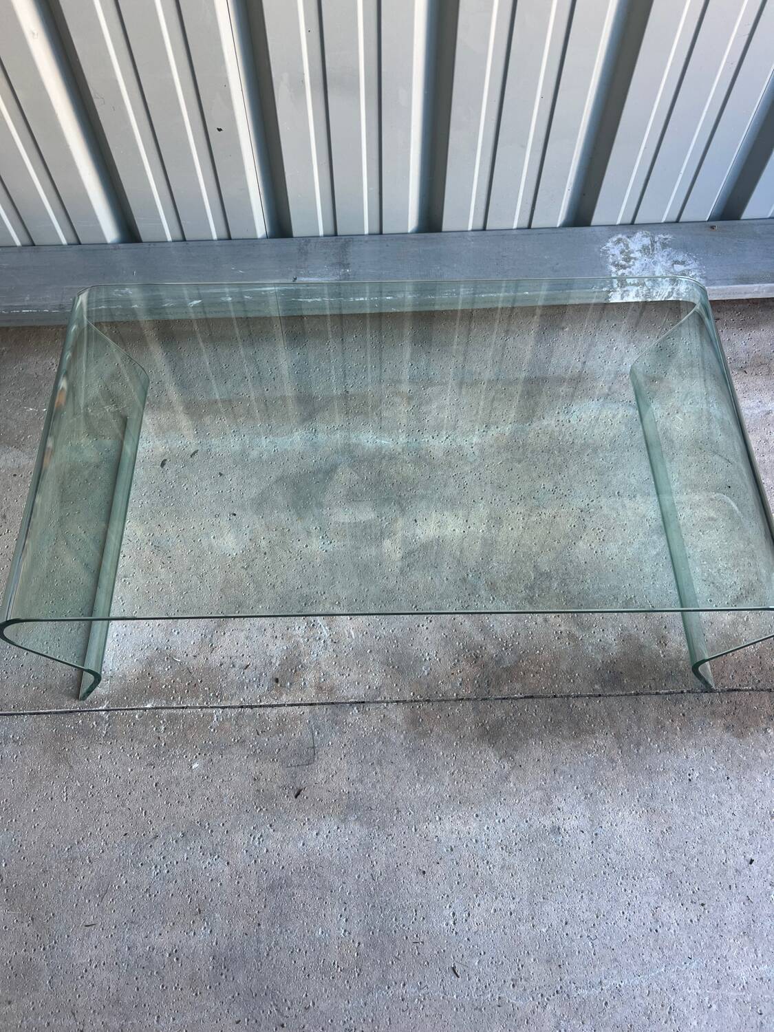 Glass coffee table