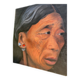 Portrait of a face marked by time