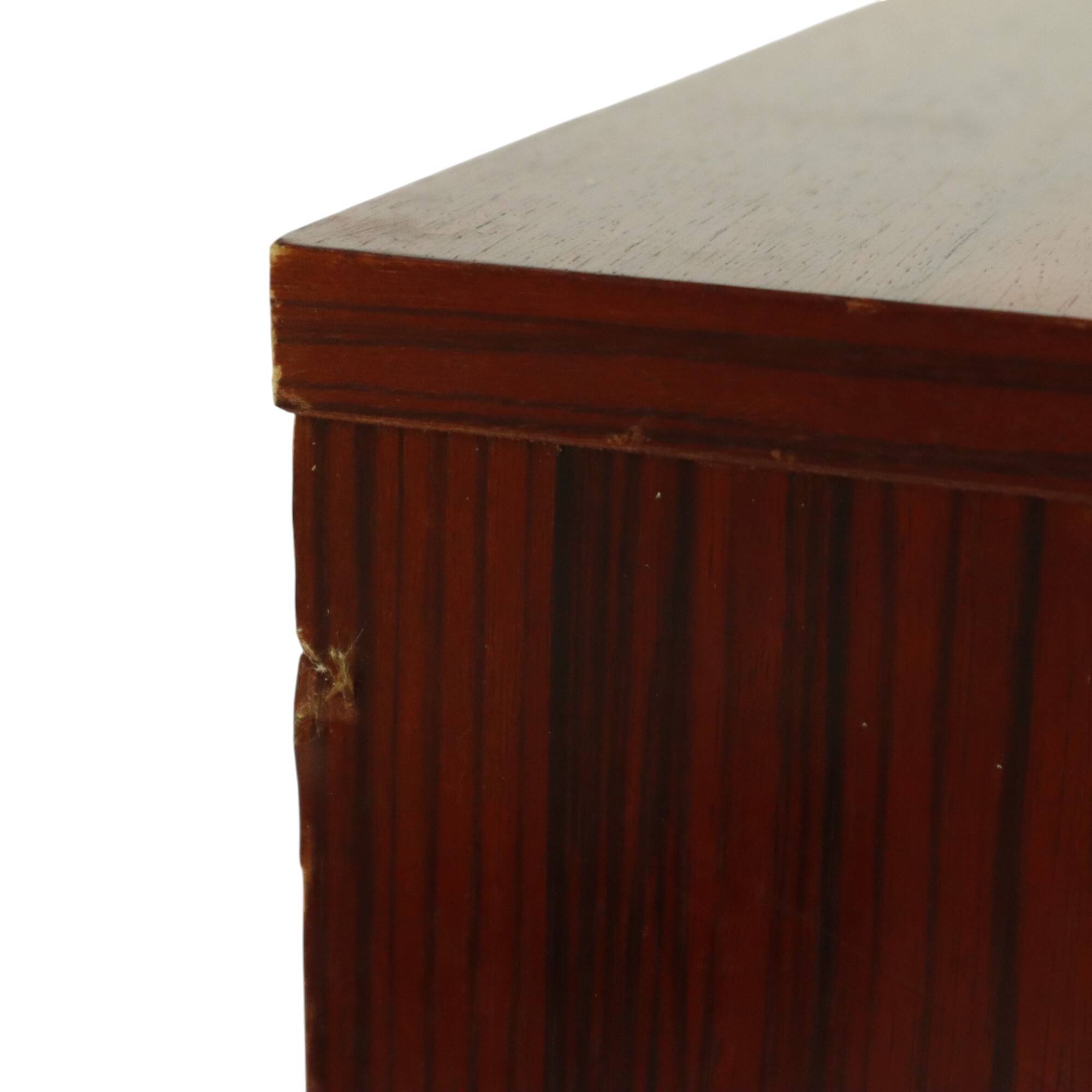 Pair of Vintage Bedside Tables Veneer Wooden Night Tables