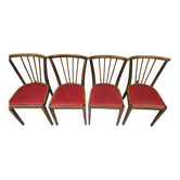 Set of 4 1960 chairs in the Baumann style
