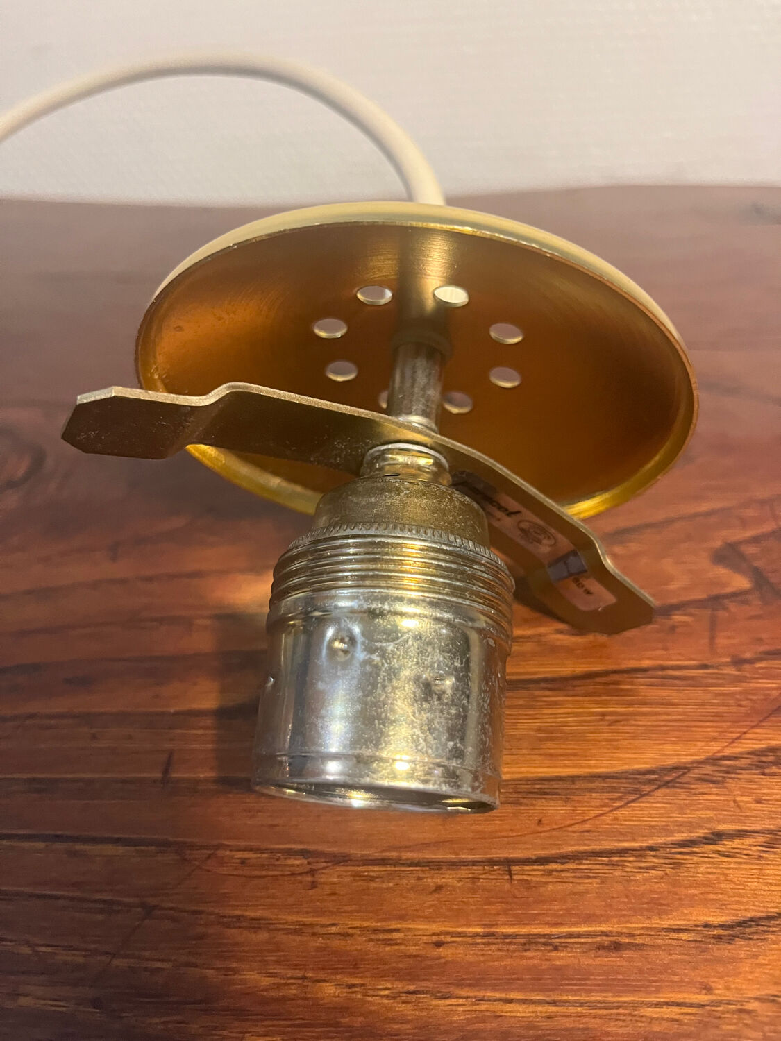 Pascot opaline globe pendant light, gold canopy