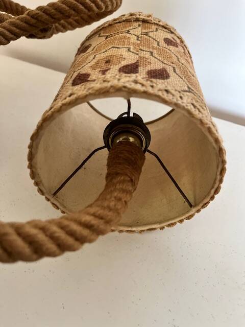 Large rope wall lamp