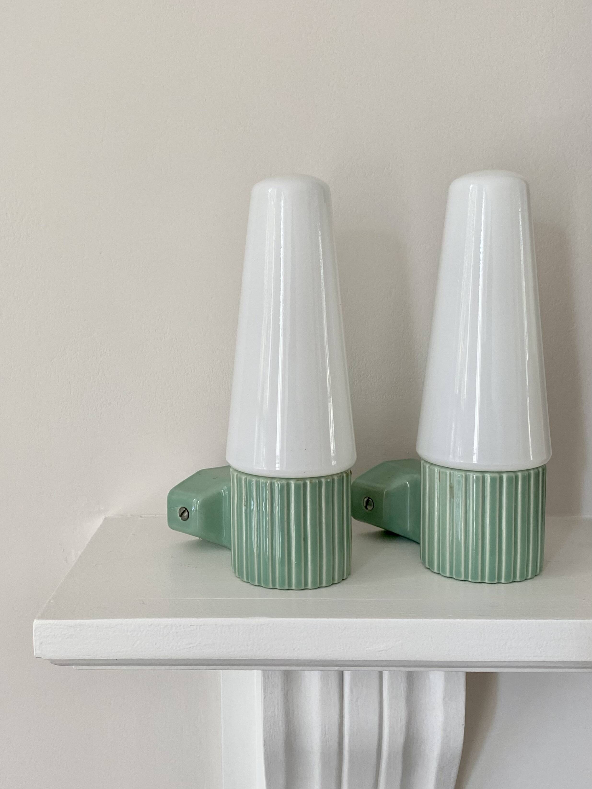 Sigvard Bernadotte ceramic base wall lights