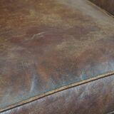 2-seater sofa in sheepskin decorative nails