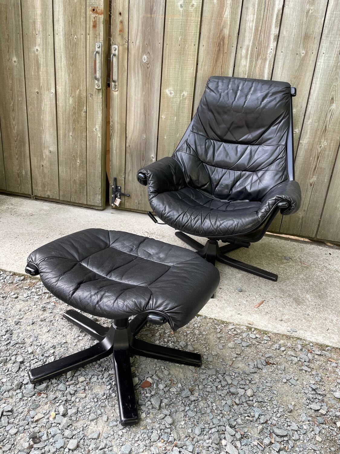 Armchair and footstool Möbel Sweden