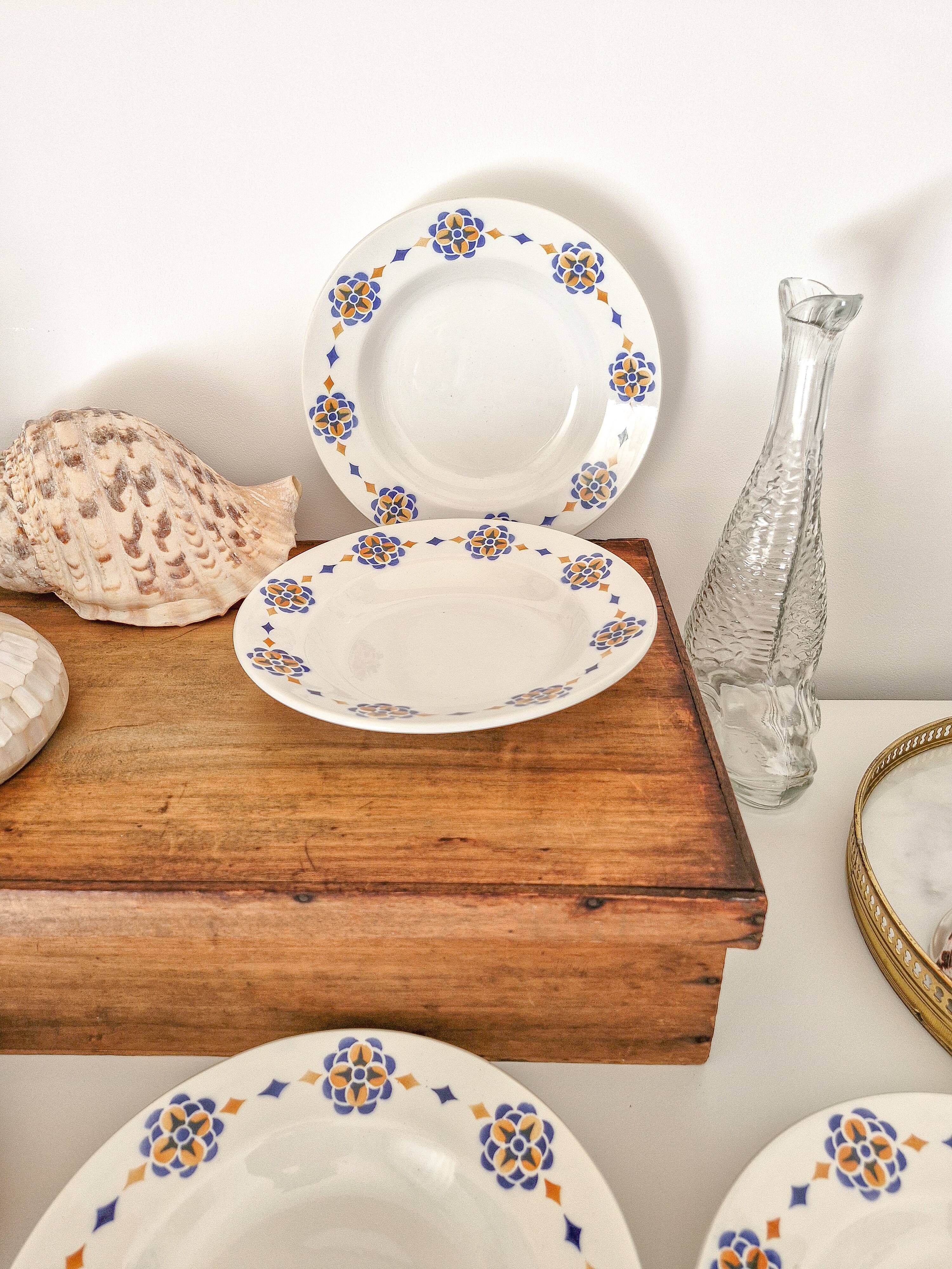 Set of 5 deep plates Moulin des Loups