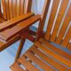 Set of 4 vintage garden chairs made of beech wood from the 1960s.