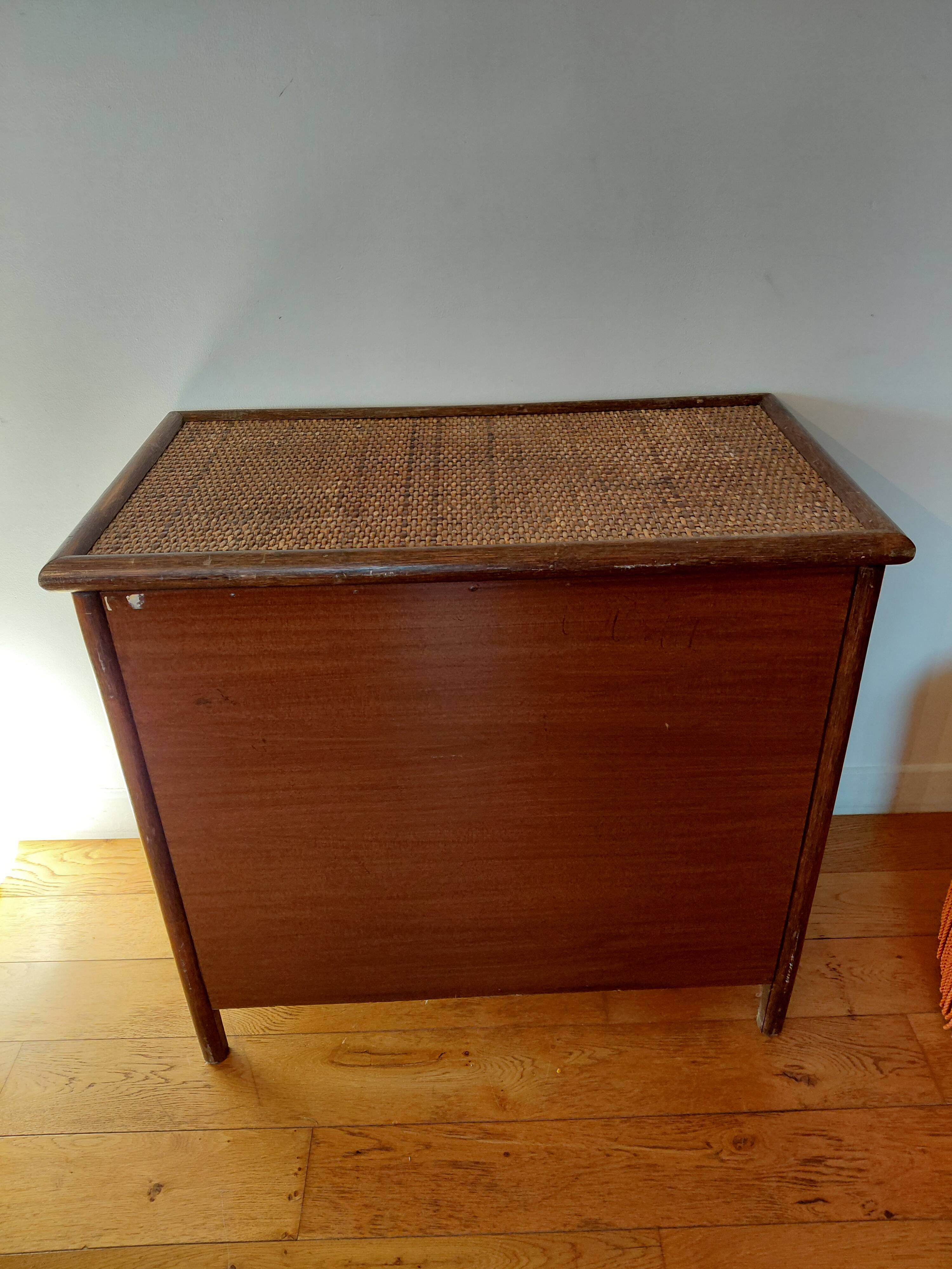 Rattan chest of drawers